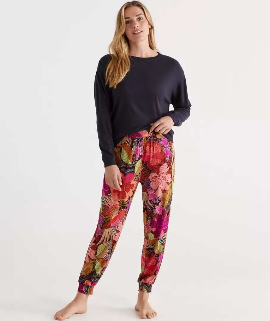 Abstract Floral Harem Pant-Sussan Sale