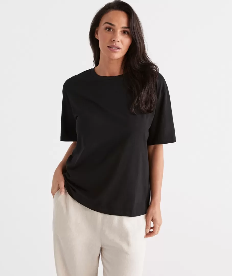 Australian Cotton Relaxed Tee-Sussan Outlet