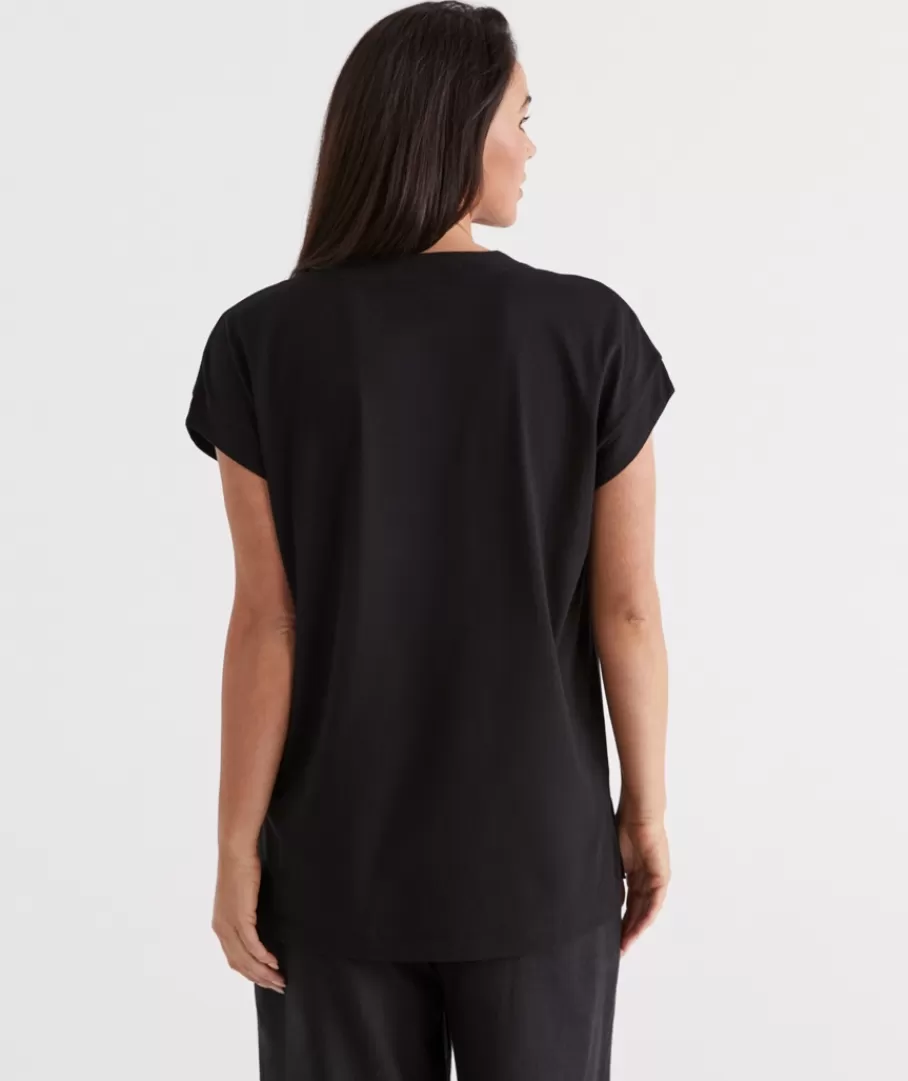 Australian Cotton V-Neck Tee-Sussan Store