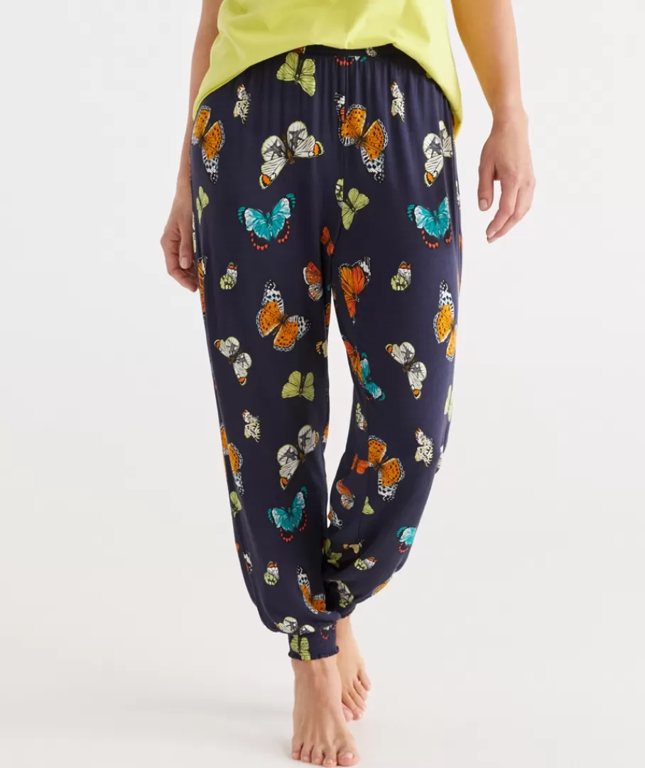 Butterfly Print Harem Pant-Sussan New