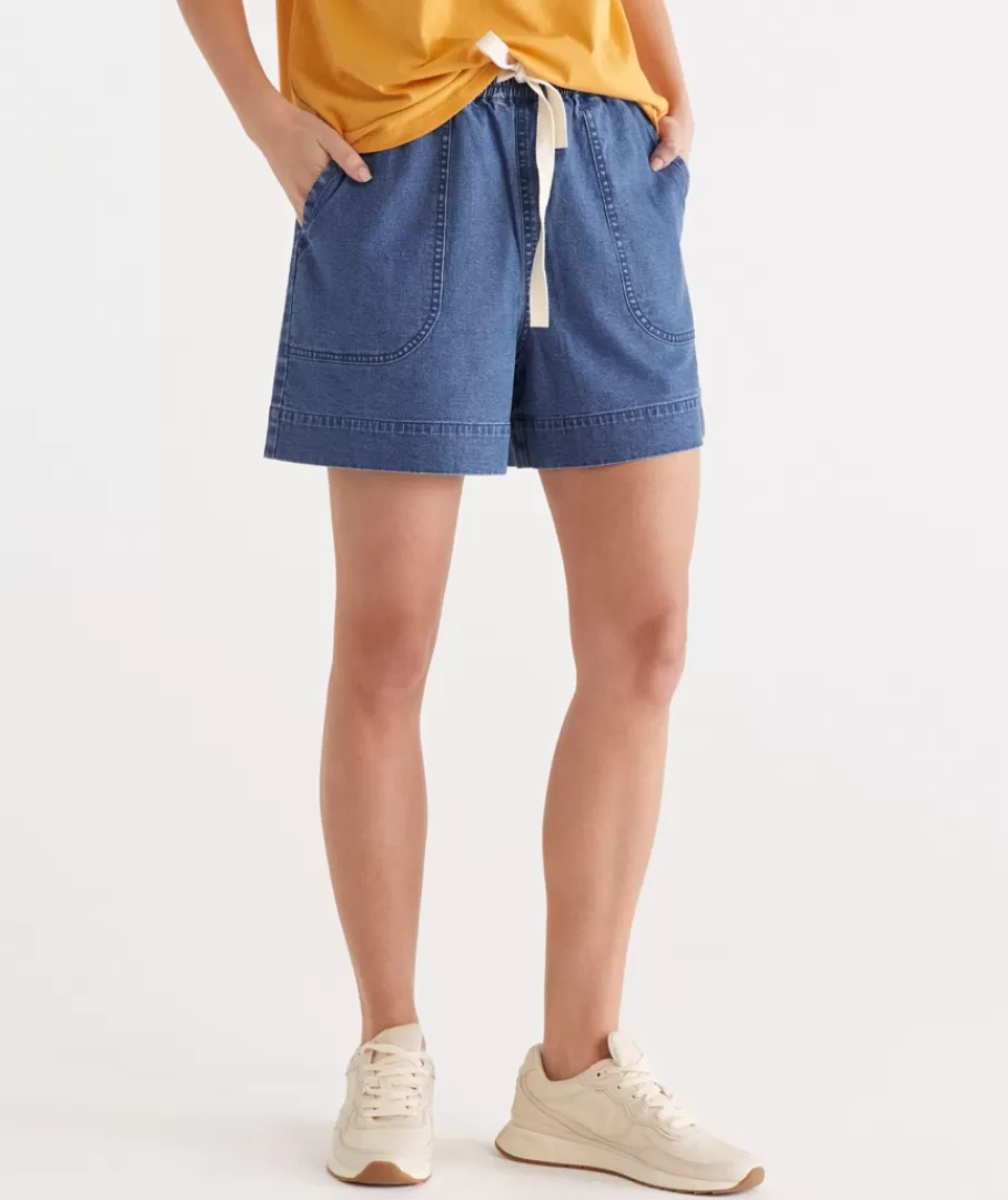 Casual Mid Blue Short-Sussan Shop