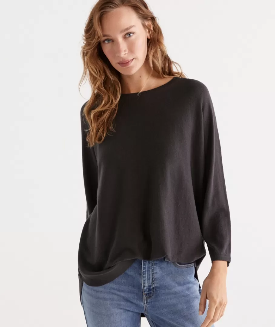 Cotton Curved Hem Pull Over-Sussan New