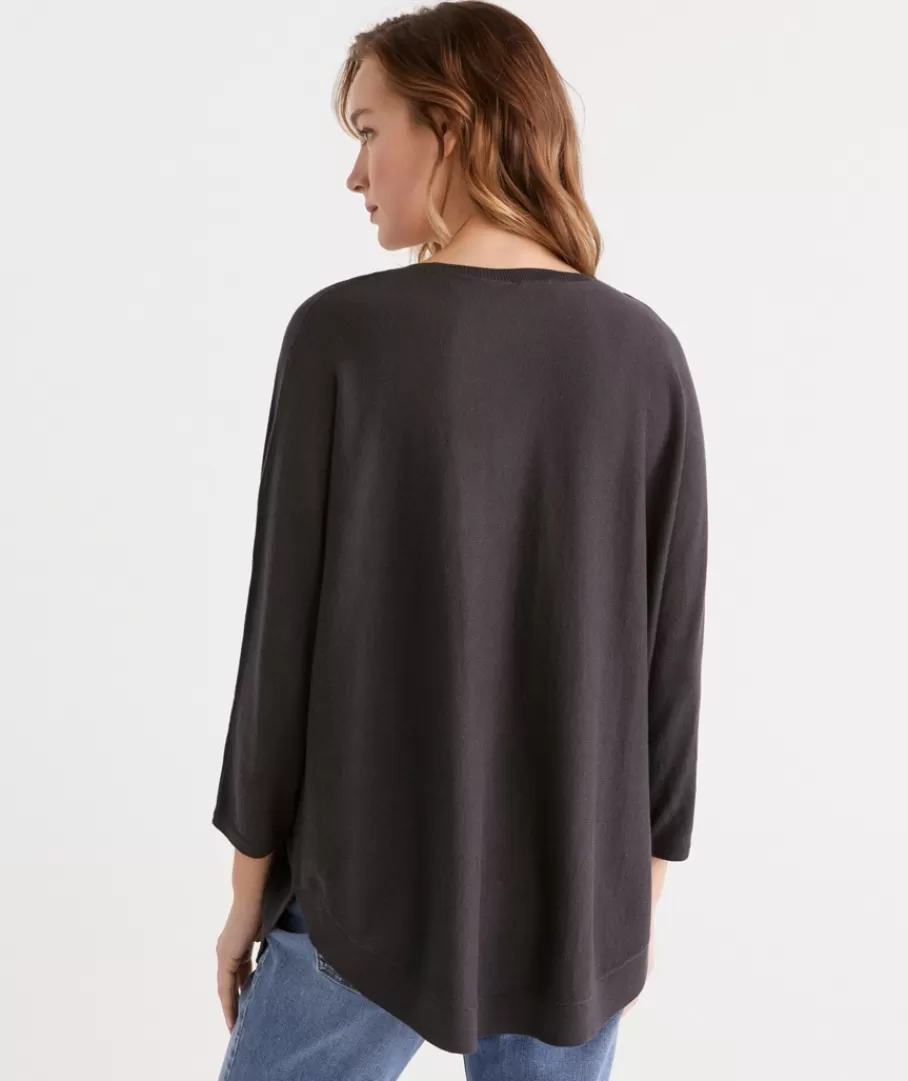 Cotton Curved Hem Pull Over-Sussan New