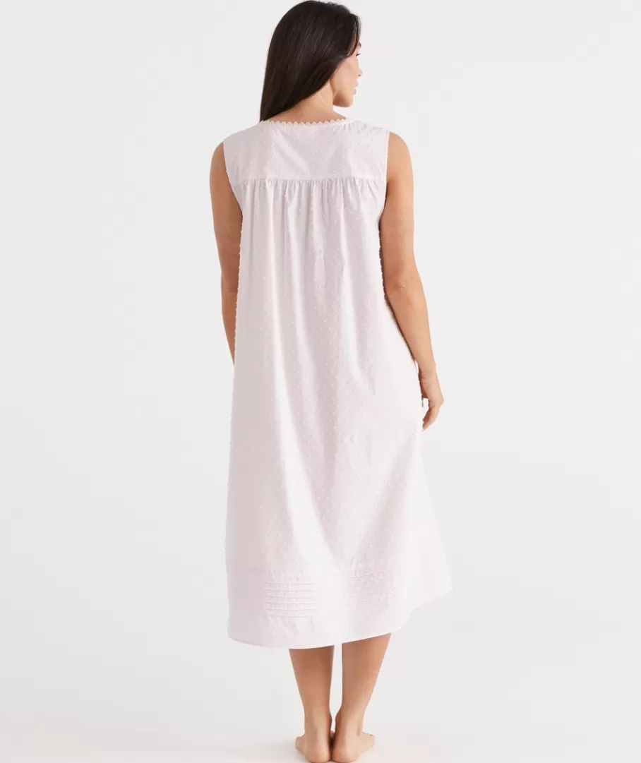 Cotton Flock Spot Nightie-Sussan Fashion