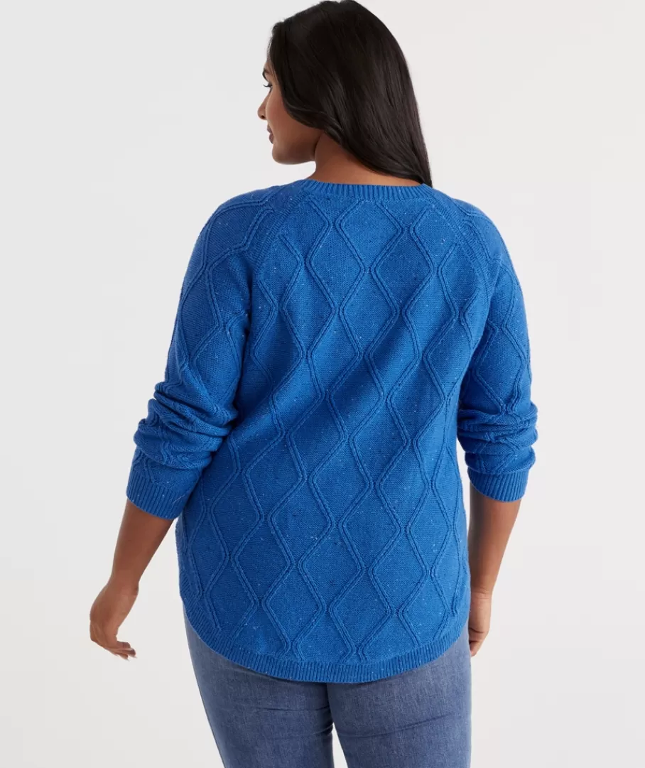 Cotton Nep Cable Pullover-Sussan New