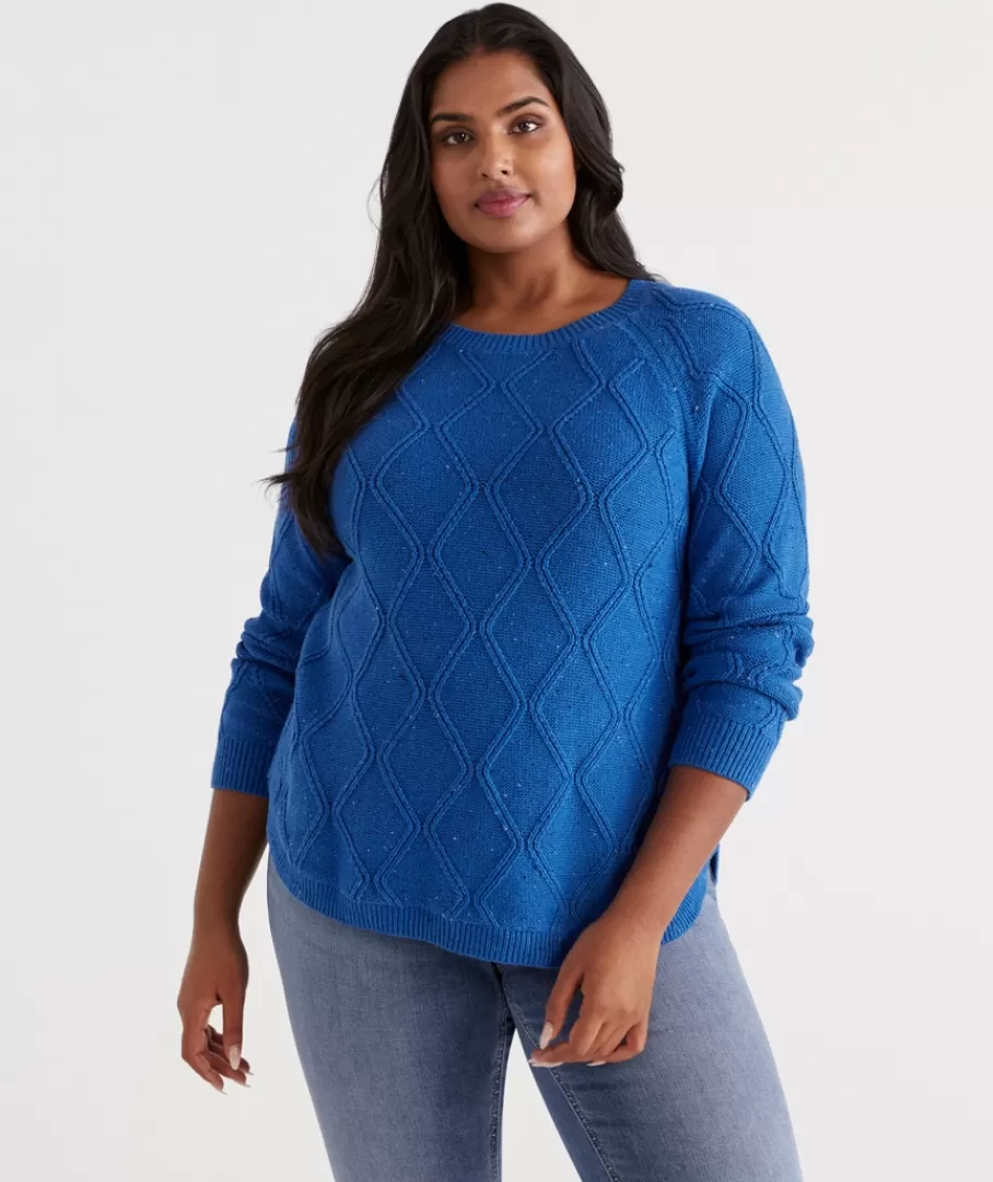 Cotton Nep Cable Pullover-Sussan Clearance