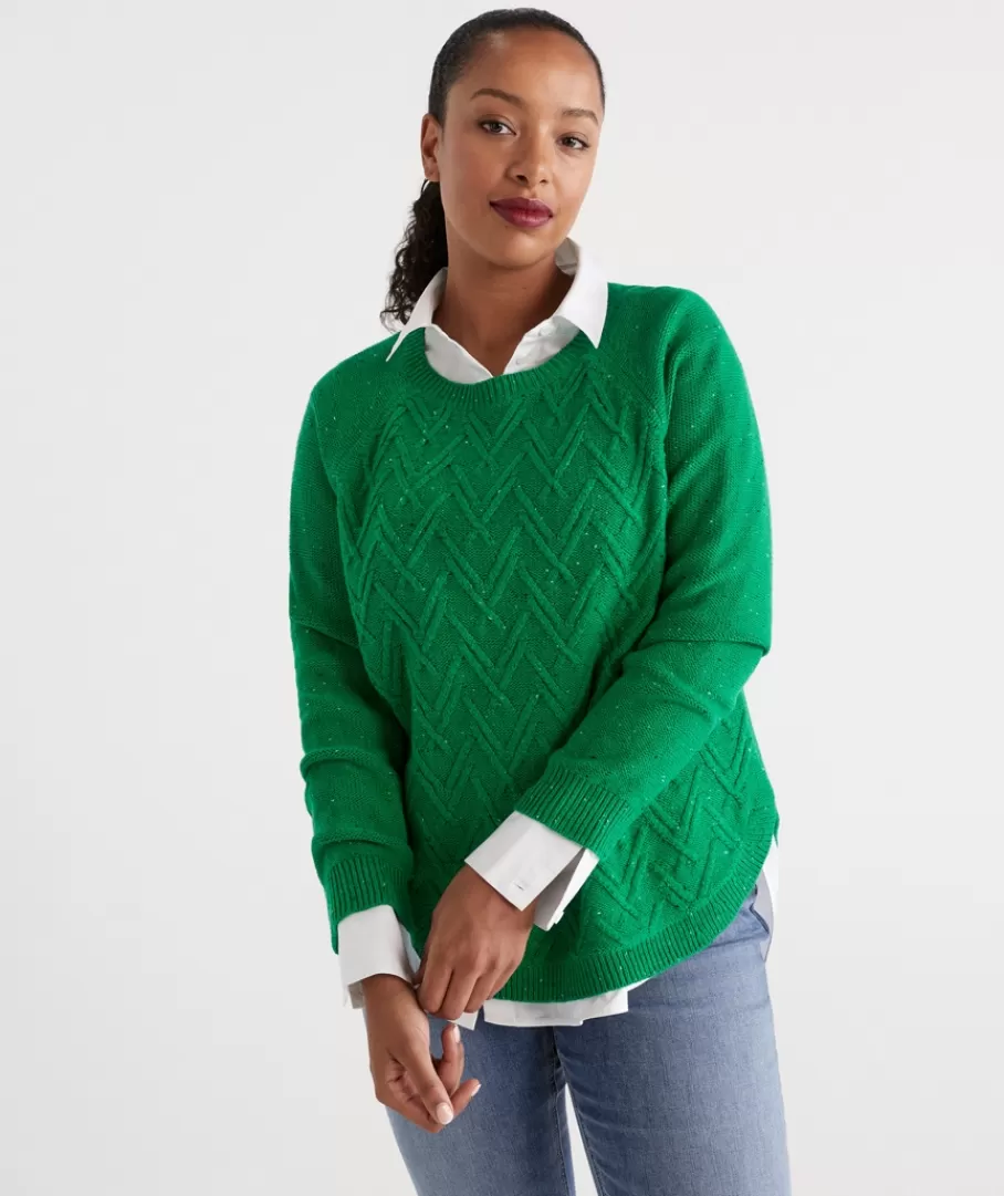 Cotton Nep Herringbone Jumper-Sussan Best