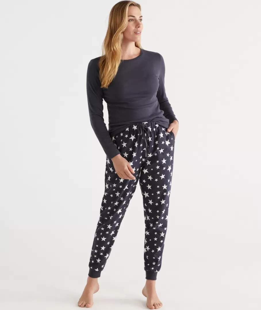 Cotton Star Print Flannelette Pant-Sussan Best