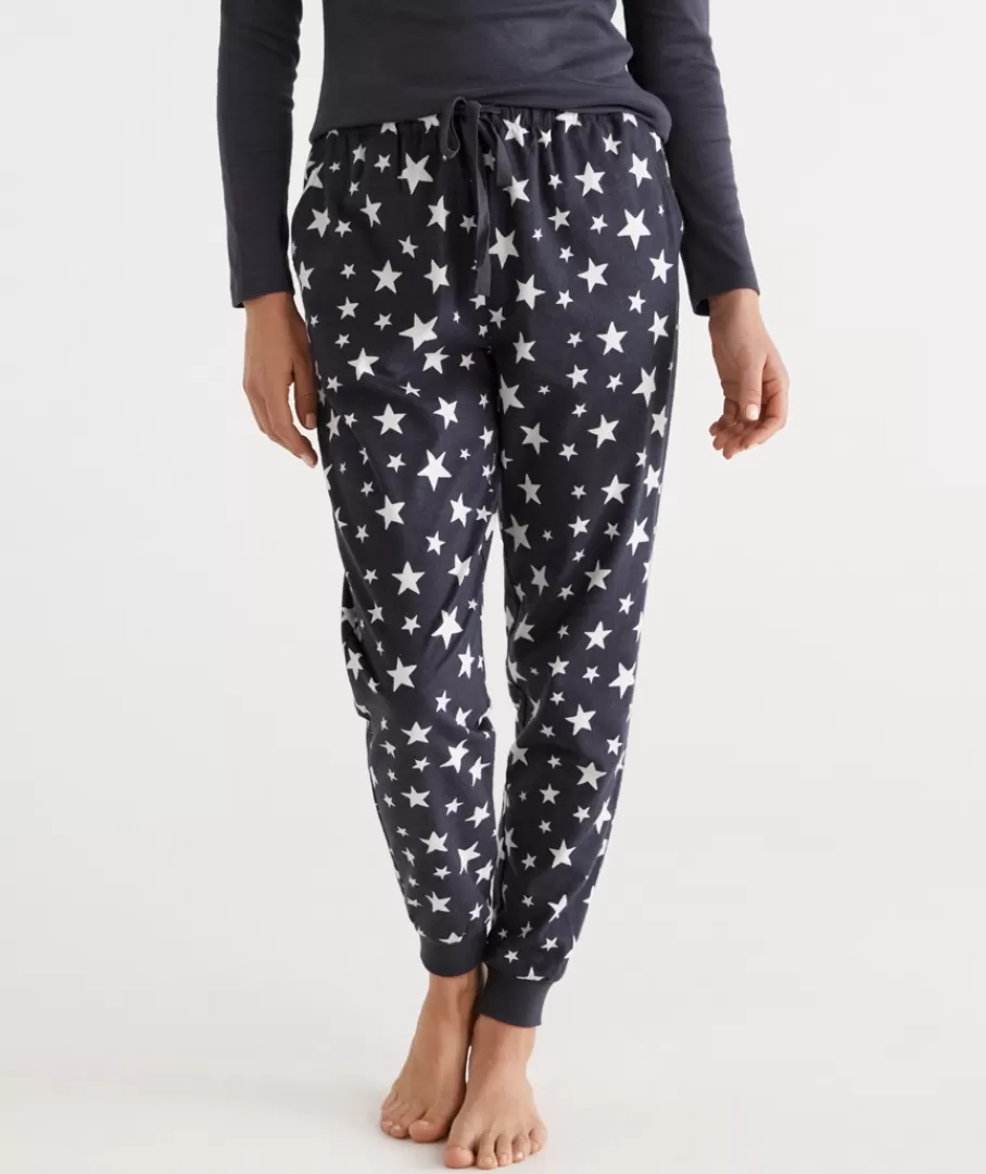 Cotton Star Print Flannelette Pant-Sussan Best