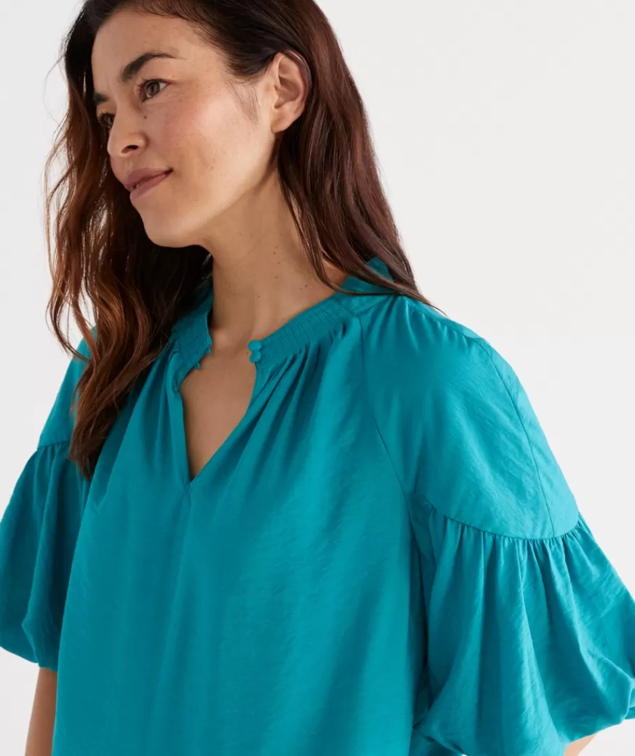 Drape Neck Top-Sussan Hot