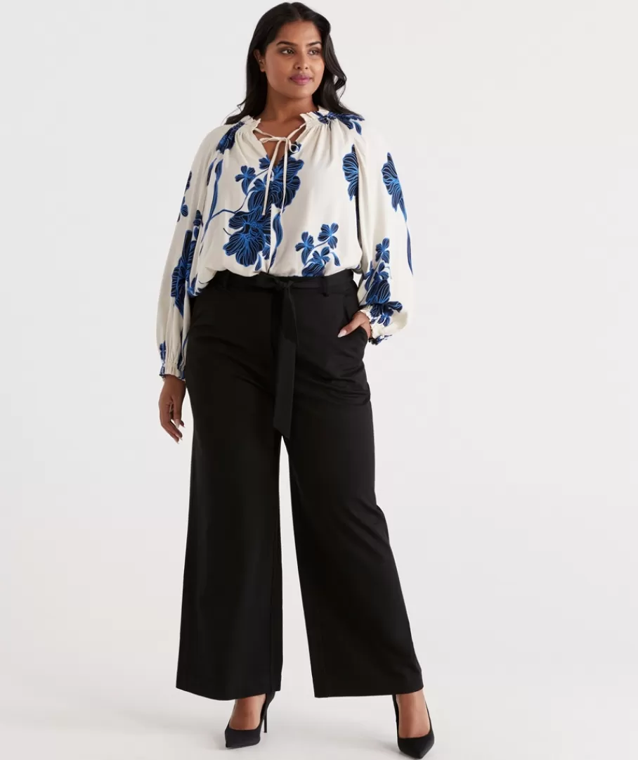 Eco Vero Belted Ponte Pant-Sussan New