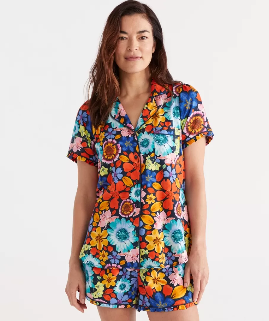 Floral Print Shortie Pyjama Set-Sussan Online