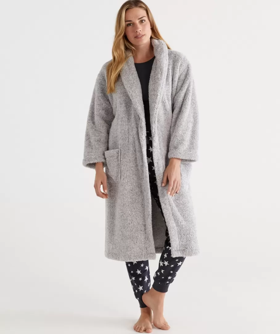 Fluffy Dressing Gown-Sussan Discount