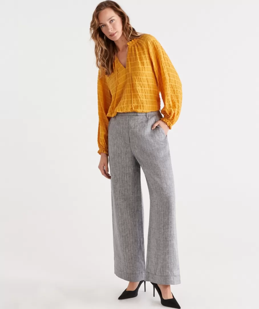 Herringbone Linen Pant-Sussan Discount