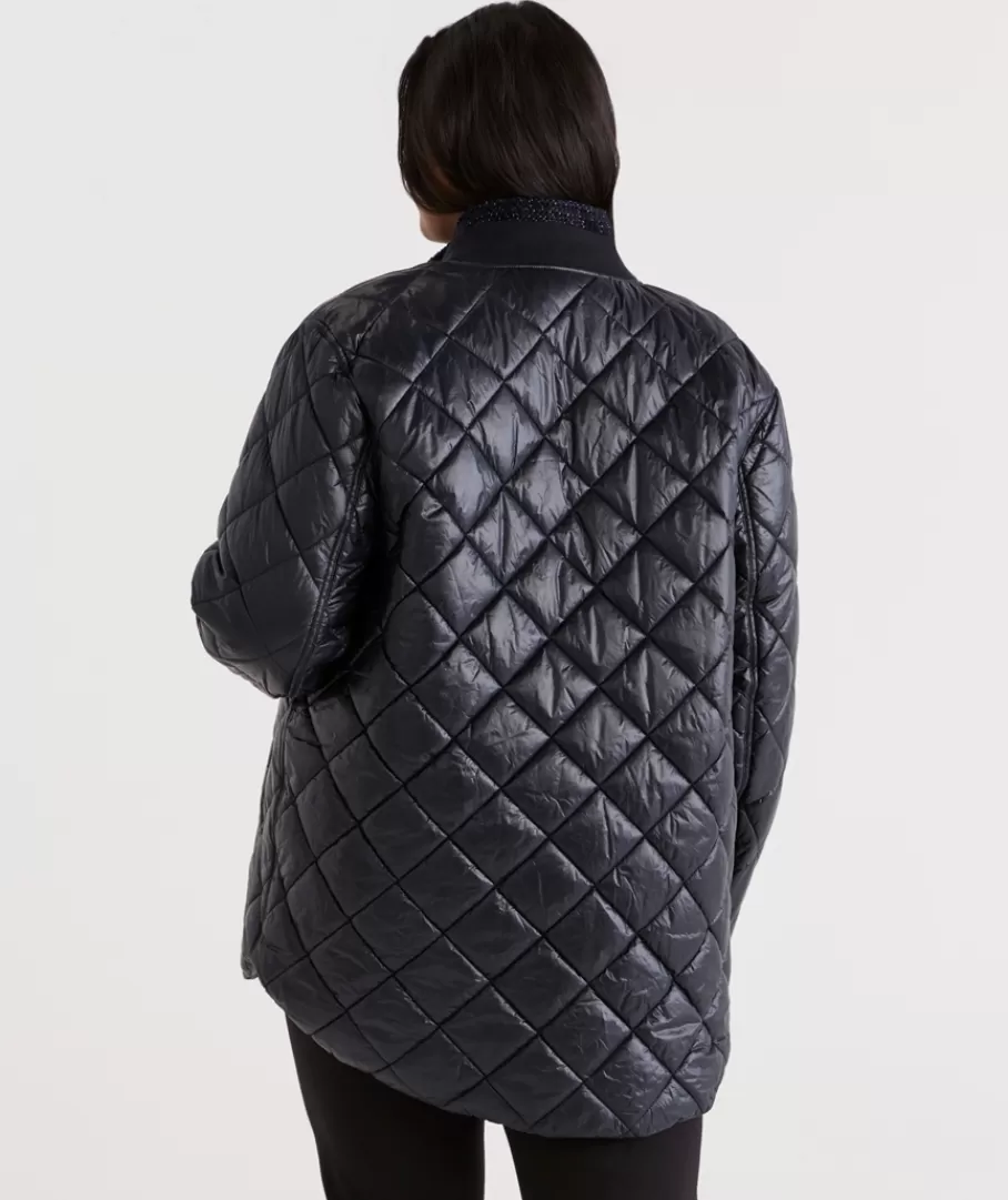 High Shine Quilted Jacket-Sussan Outlet