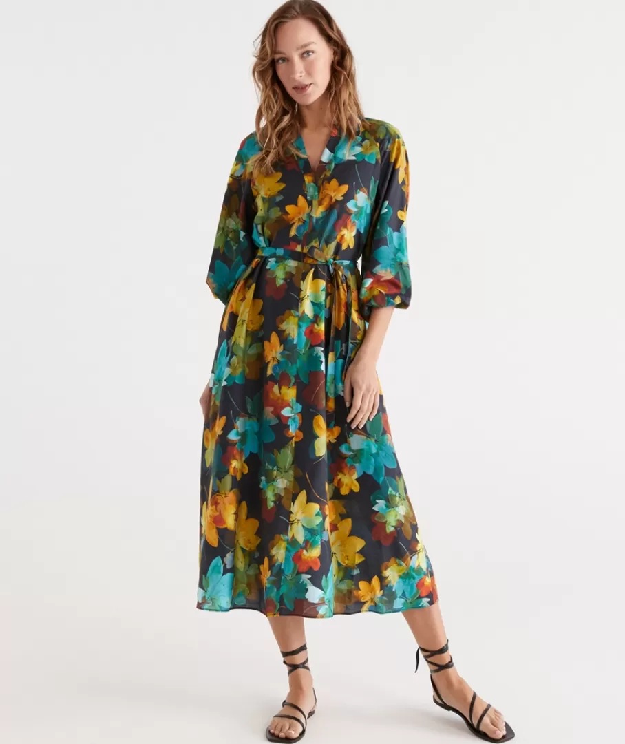 Layered Floral Dress-Sussan Best