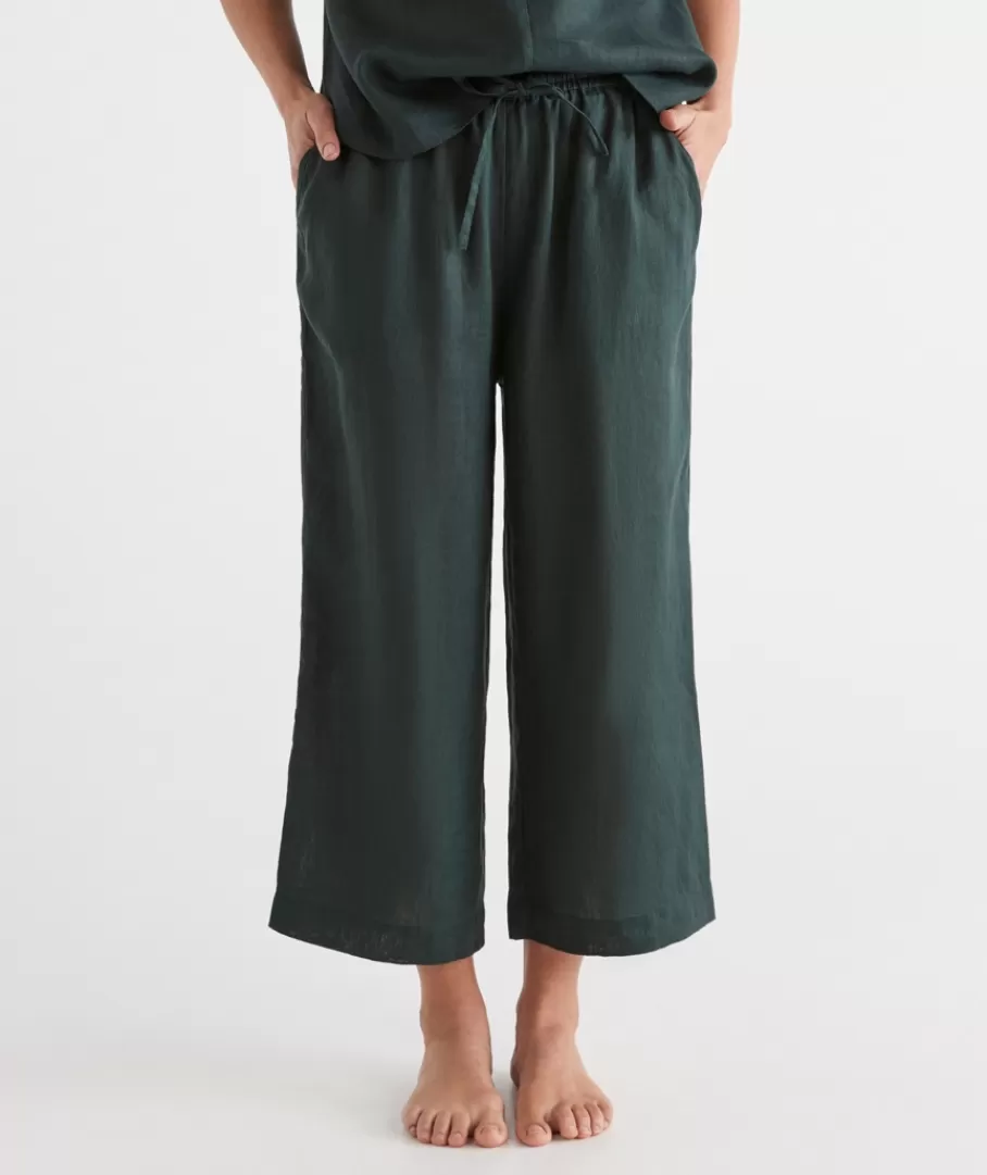 Linen ¾ Wide Leg Lounge Pant-Sussan Discount