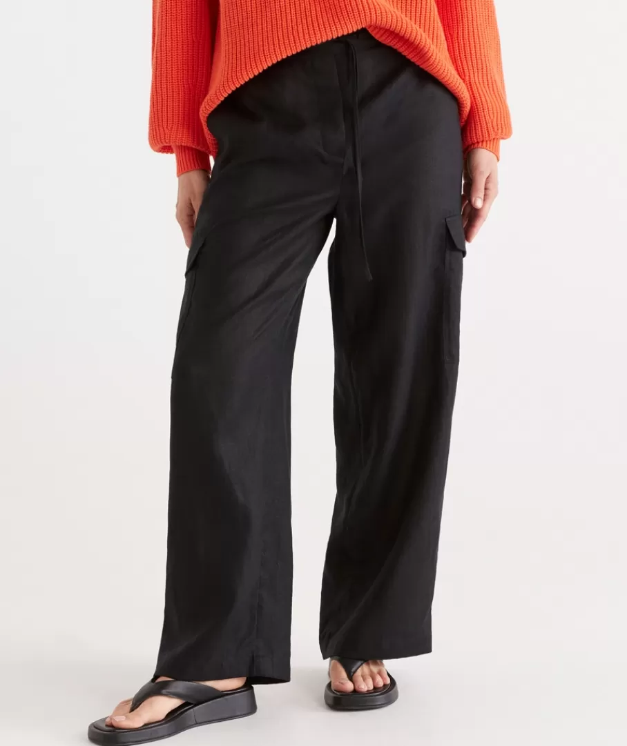 Linen Cargo Pant-Sussan Fashion