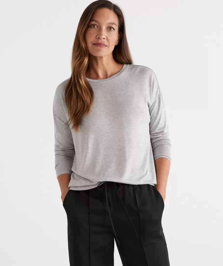 Marle Crew Neck Long Sleeve Top-Sussan Cheap