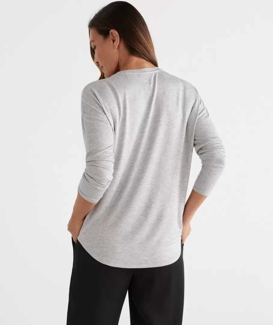 Marle Crew Neck Long Sleeve Top-Sussan Cheap