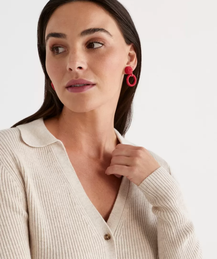 Pink Drop Earrings-Sussan New