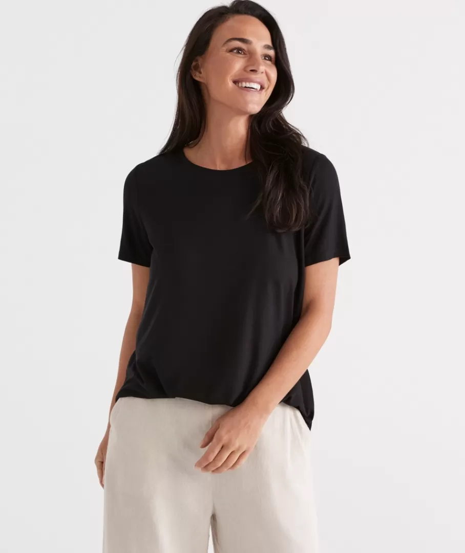 Pleat Back Tee-Sussan New