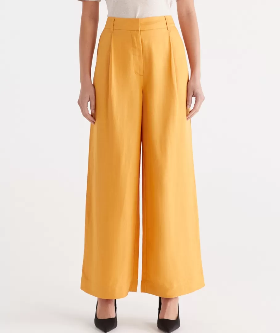 Pleated Wide Leg Pant-Sussan Clearance