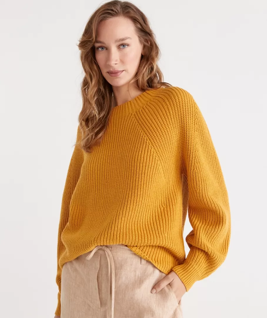 Rib Sleeve Detail Pull Over-Sussan Flash Sale