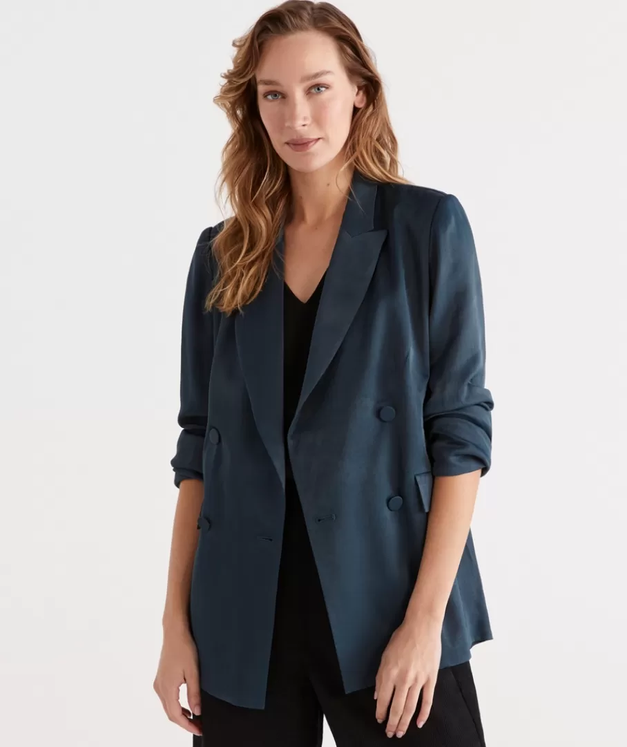 Satin Blazer-Sussan Best