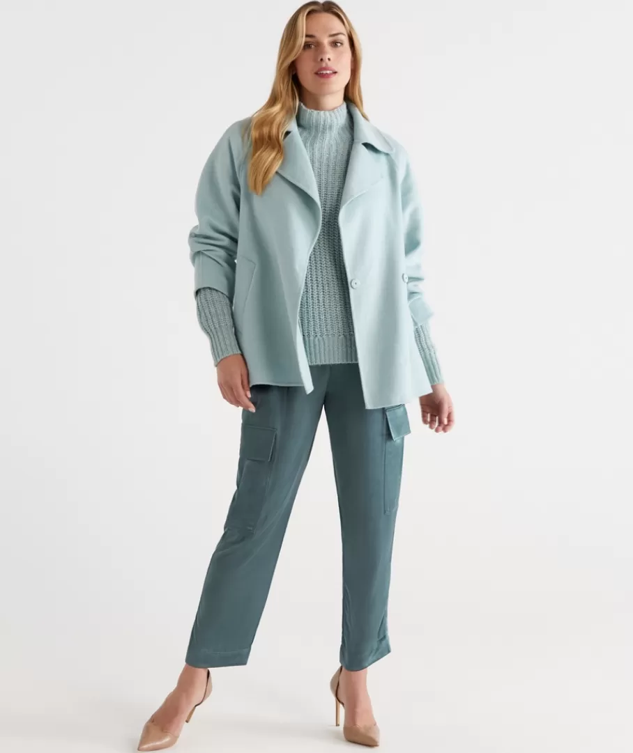 Satin Cargo Pant-Sussan Fashion