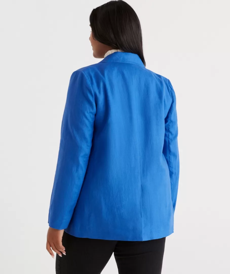 Single Breasted Linen Blazer-Sussan Store