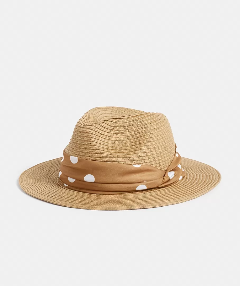 Spot Band Detail Panama Hat-Sussan Best