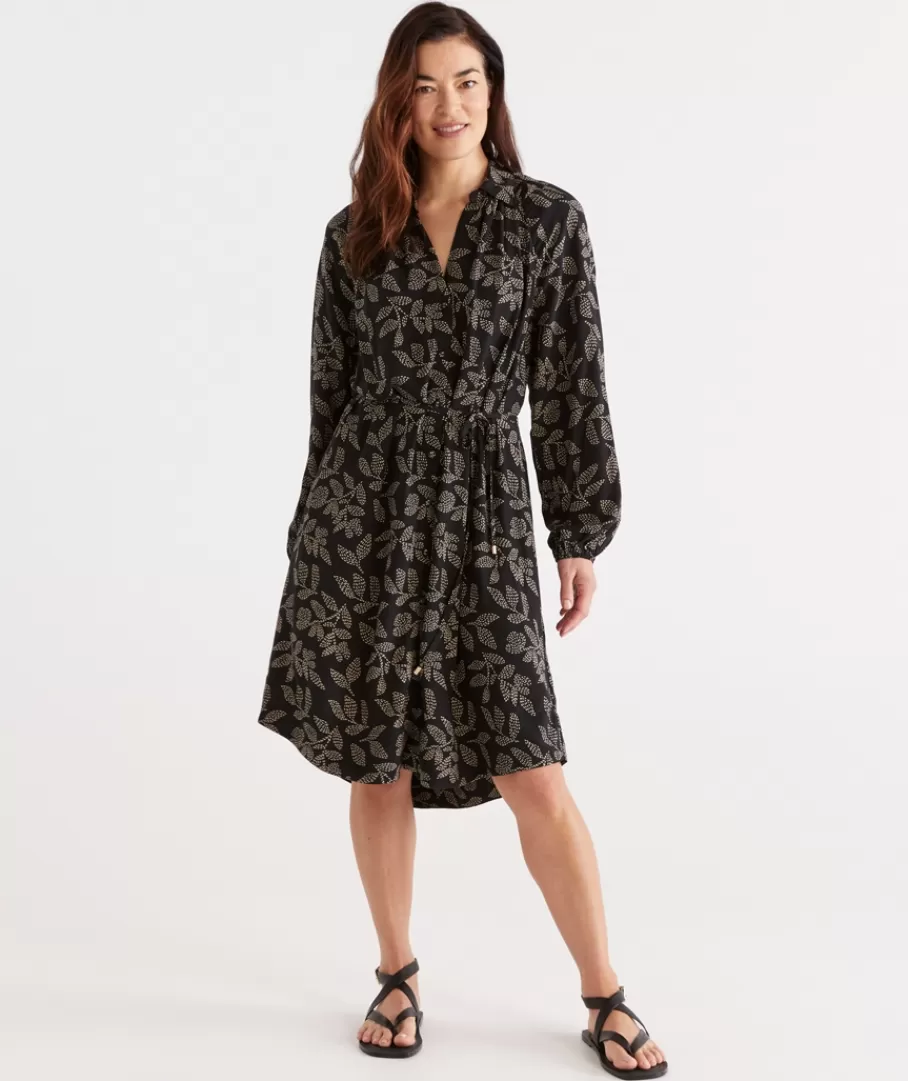 Spotted Leaf Dress-Sussan Flash Sale