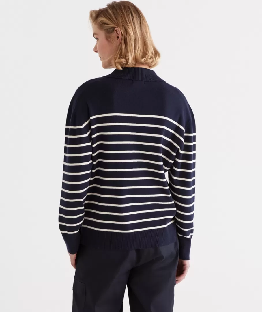 Stripe Polo Pullover-Sussan Shop