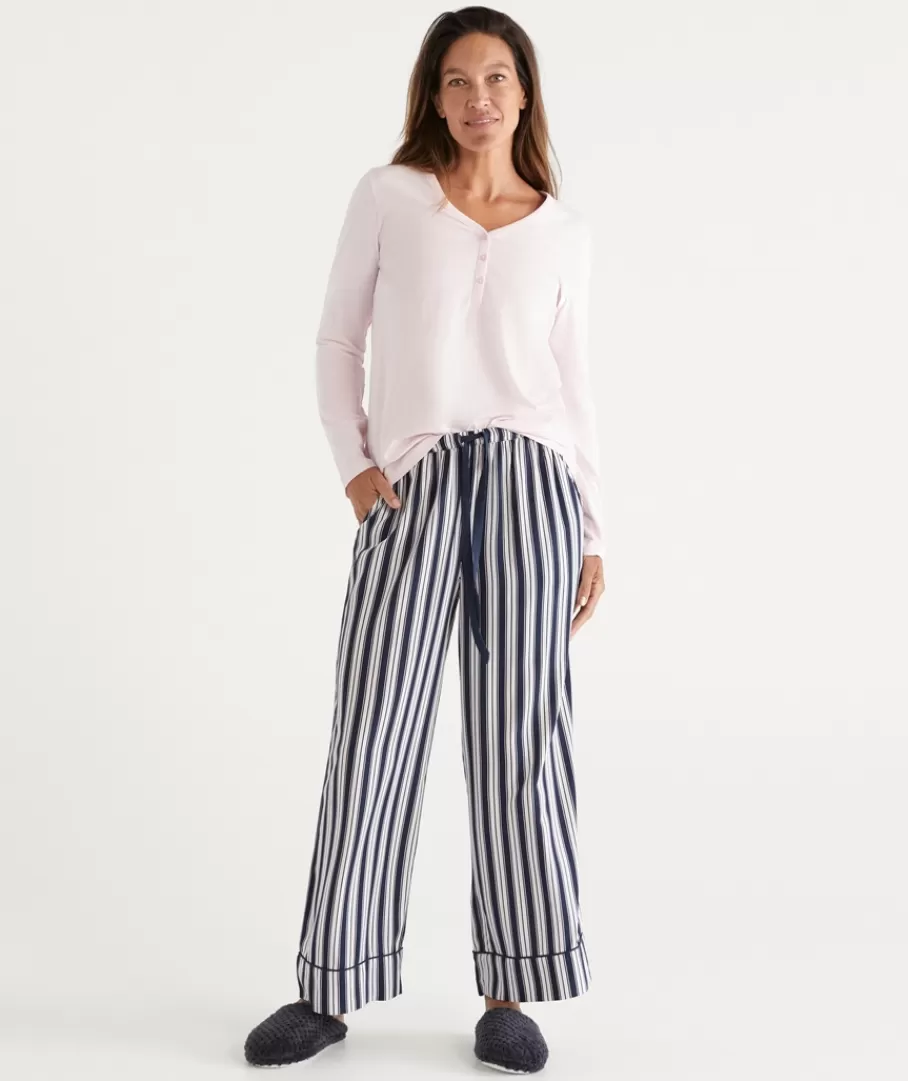 Stripe Wide Leg Pyjama Pant-Sussan Discount