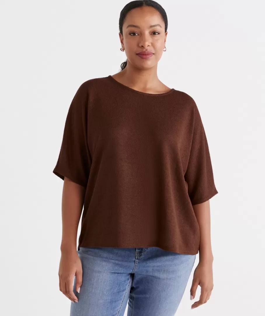 Textured Dolman Top-Sussan Sale