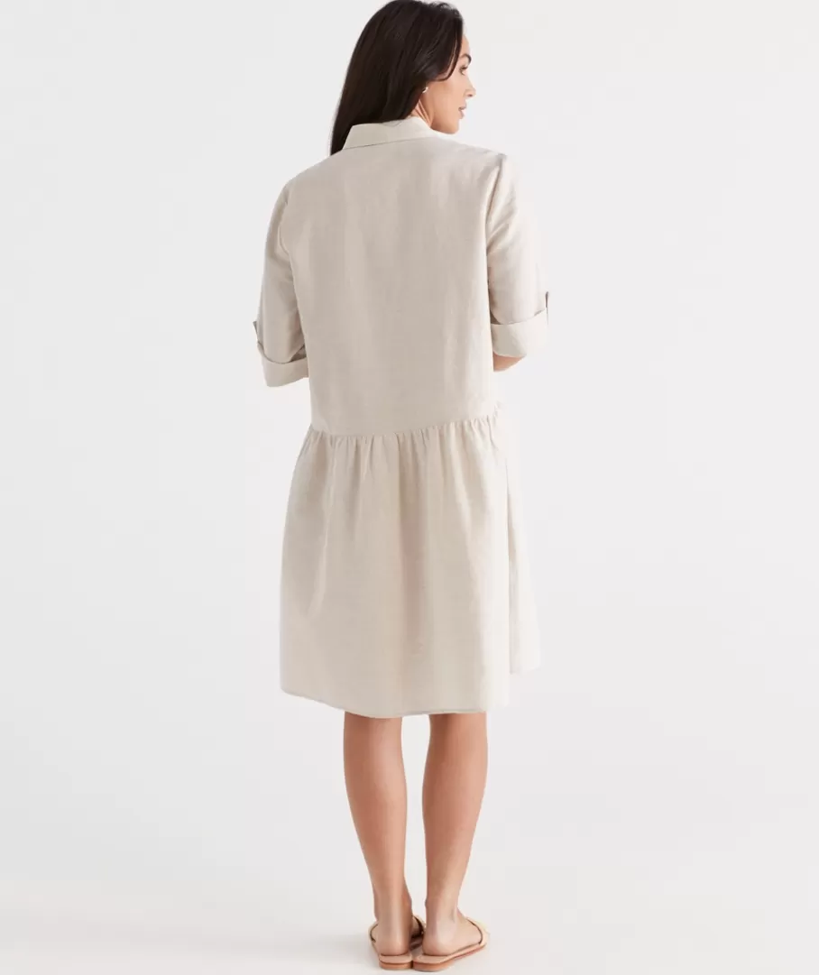 Utility Shirt Dress-Sussan Fashion