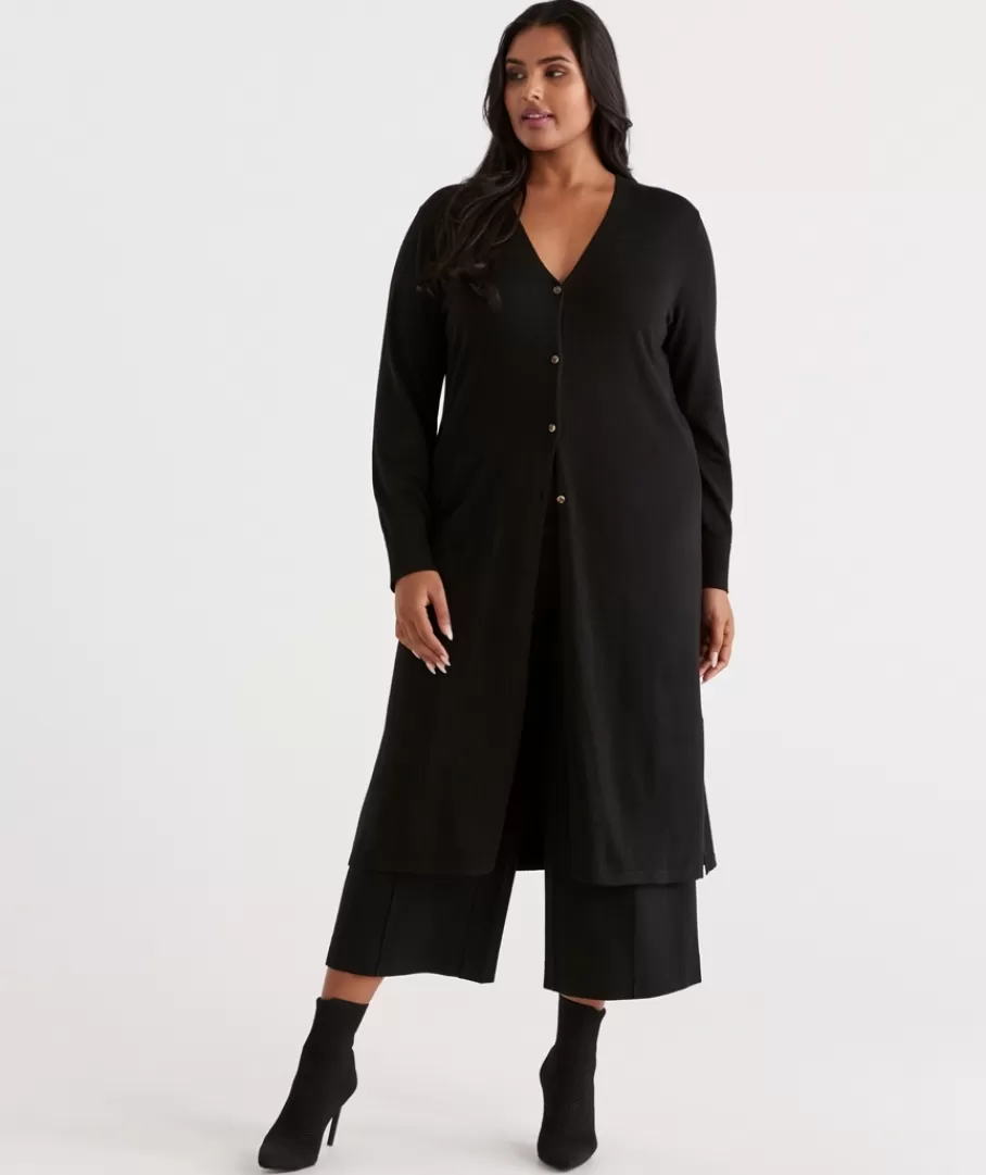 V Neck Longline Cardi-Sussan Cheap