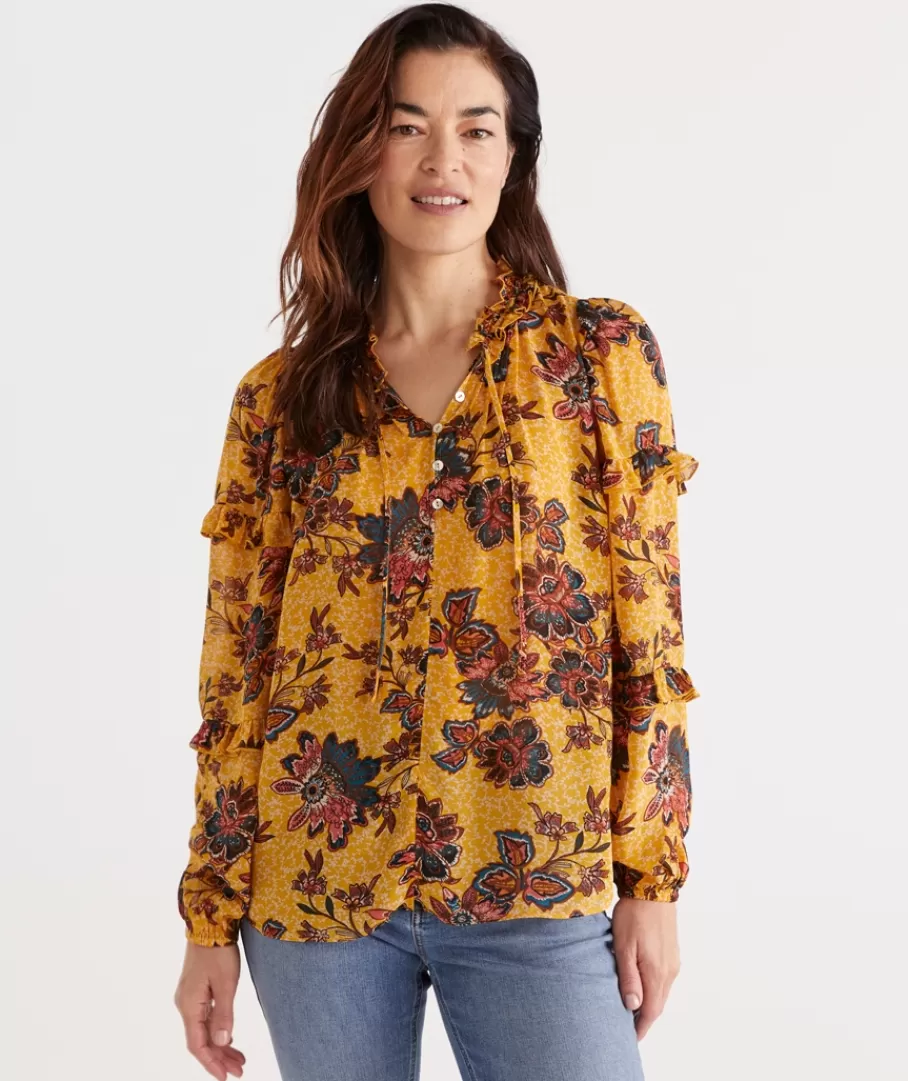 Vine Print Top-Sussan Discount