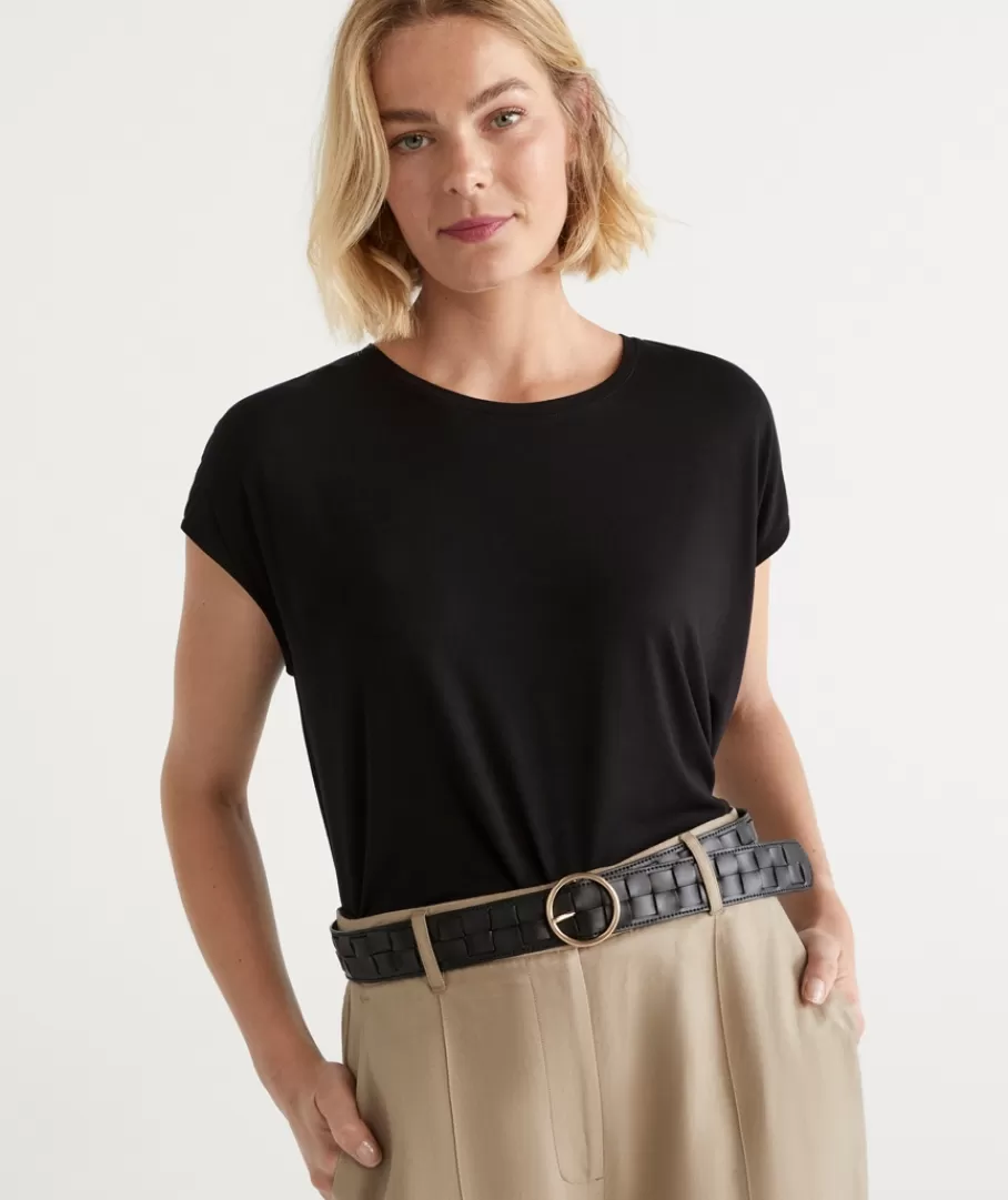 Weave Leather Belt-Sussan Discount